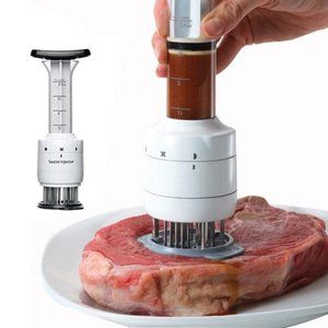 Cook Your Meat Like a Chef With This 2 in 1 Meat Injector and Tenderizer Tool